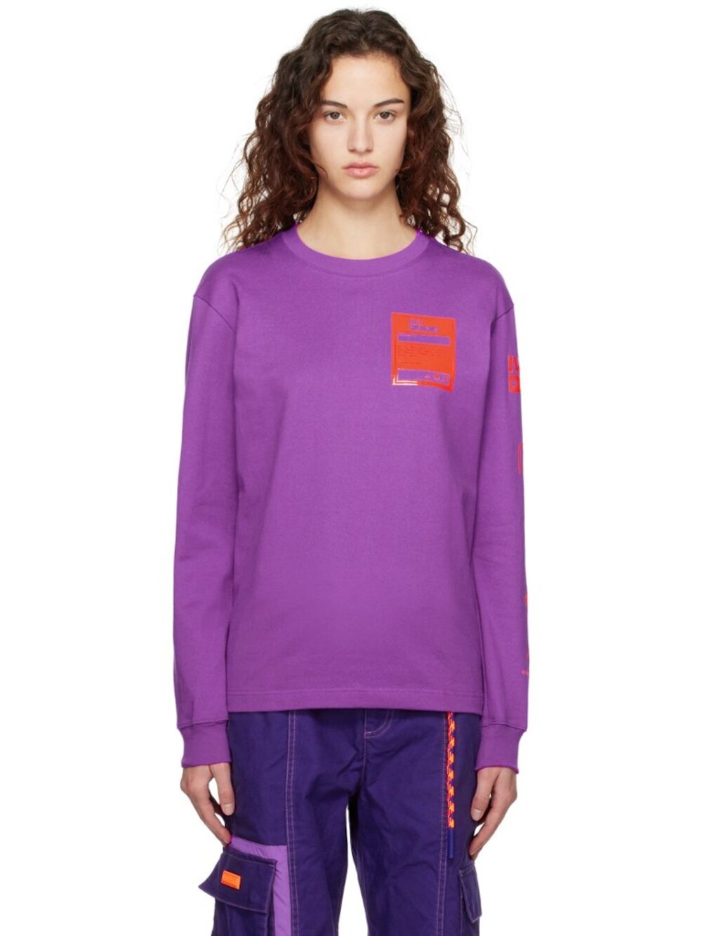 Adidas x IVY PARK Purple Bonded Long Sleeve T-Shirt in Active Purple